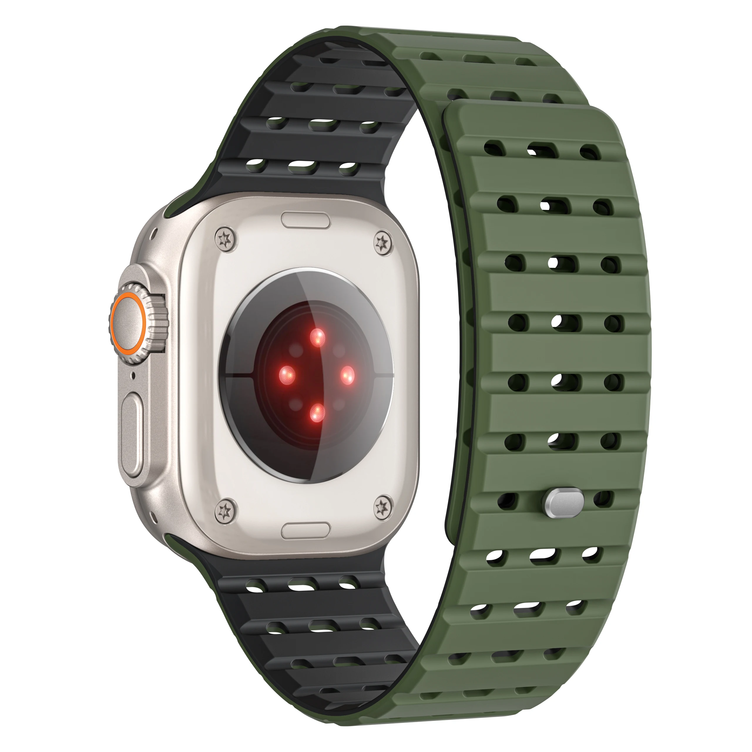 Magnetisches Silikon-Sportarmband für Apple Watch Ultra 2, für IWatch Serie 9, 8, 7, 6, 5, 4, SE, 49 mm, 45 mm, 44 mm, 42 mm Image