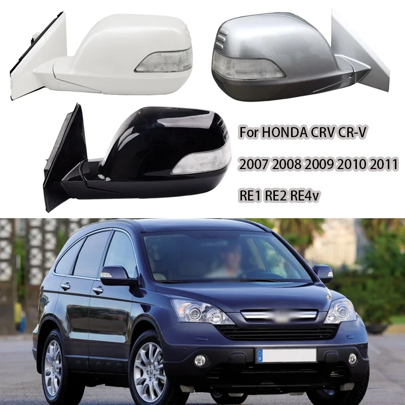 Per HONDA CRV CR-V 2007 2008 2009 2010 2011 RE1 RE2 RE4 Sinistra Destra Auto Specchio Laterale Specchietto retrovisore Esterno Assy 5/7/9 Filo