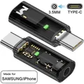 Adattatore per cuffie USB tipo C a 3,5 mm Convertitore audio USB C maschio a jack 3,5 per iPhone 16 15 Samsung S25 Supporto per chiamate vocali