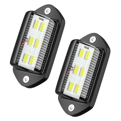2 Stück LED-Kennzeichenleuchte, wasserdicht, 6 SMD-LED-Rückleuchten, Kennzeichenleuchte für 12 V/24 Image