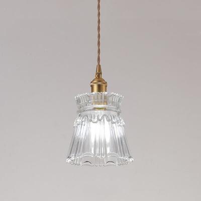 Wottes - Industrieller Jahrgang Kronleuchter Glas Pendelleuchte Messing E27 Lampenfassung Image