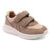 Sneaker BISGAARD "yuki glitter Weite: normal", Kinder, Gr. 29, taupe glitter, Textil, Leder, colorblocking, Glitzer, sportlich, Schuhe, Freizeitschuh, Mädchen Schuh mit Klett, Größenschablone zum Download