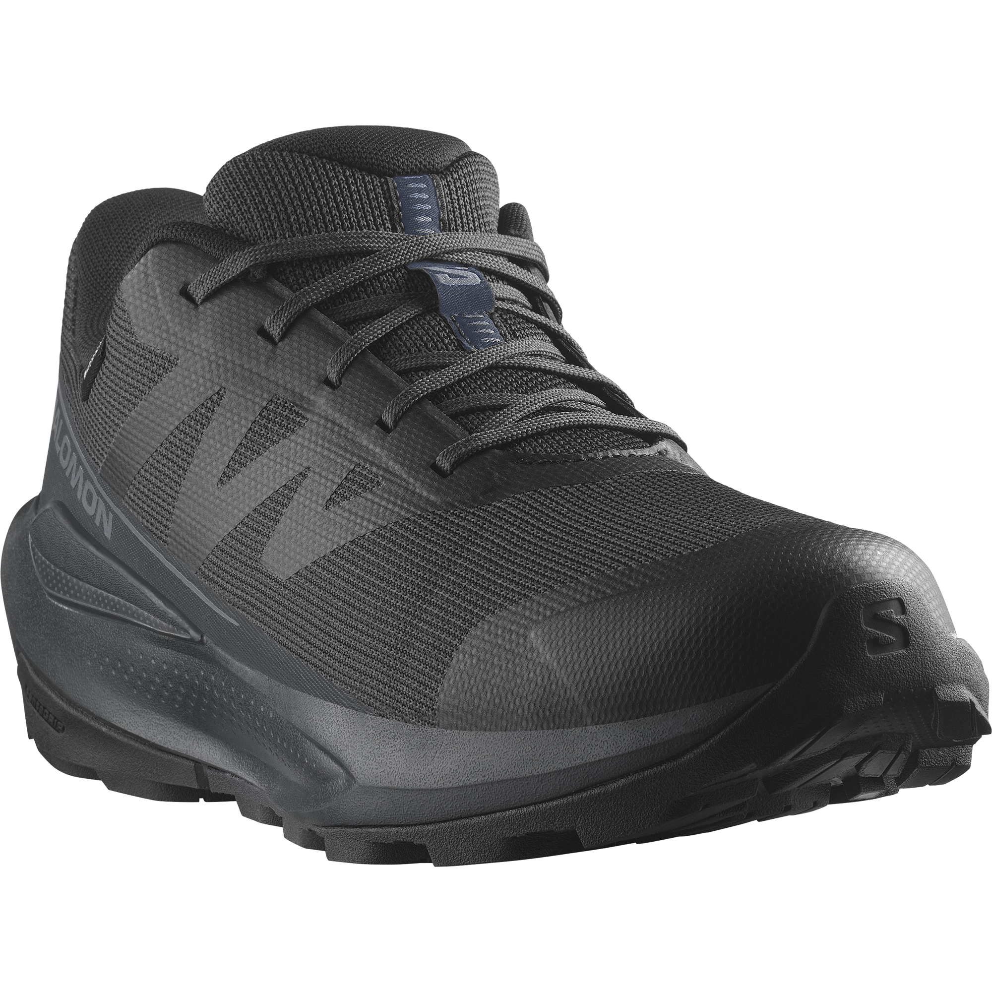 Wanderschuh SALOMON "ELIXIR TOUR WP", Herren, Gr. 42,5, blau (schwarz navy, blau nights, grisaille), Synthetik, Textil, Schuhe Wanderschuh, wasserdicht