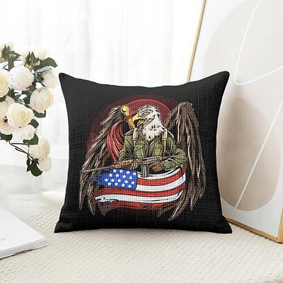 4. Juli Dekorative Toss Kissenbezug 1PC Unabhängigkeitstag Amerikanischer Adler Weicher quadratischer Couchkissenbezug Kopfkissenbezug für Schlafzimmer Wohnzimmer Sofa Stuhl