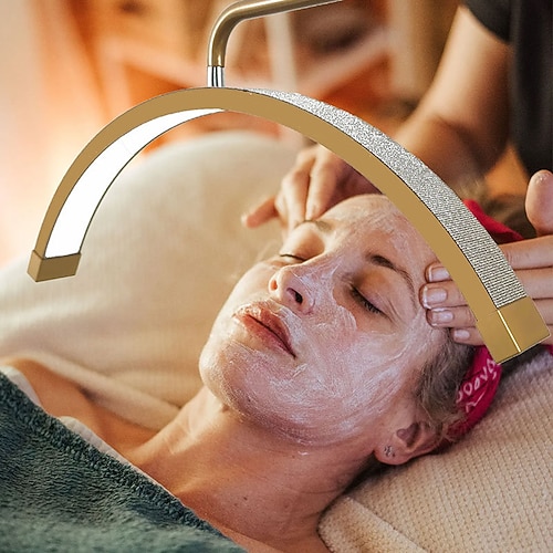 LED-Stehlampe 24 Zoll Halbkreislicht mit Telefonclip Stehlampe 360 Grad drehbar schwarz Image