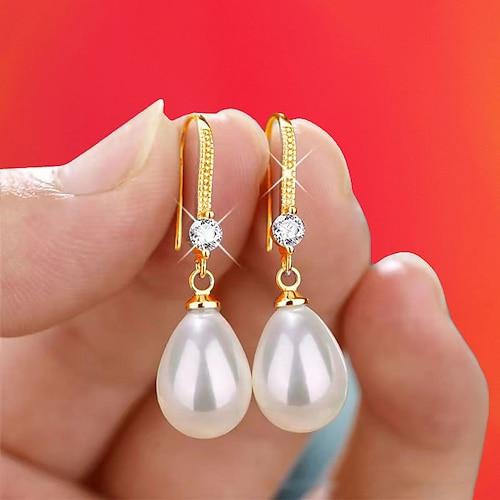Ohrstecker klassisch Tropfenohrringe Schmuck silber/gold für Hochzeit Valentinstag Alltag Festival
