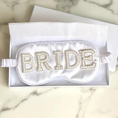 Bachelorette Party Pearl-Decorated Sleep Masks for Brides - Gifts for Bachelorette Party and Wedding