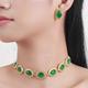 Vintage fashion Luxury jewelry Set Light luxury geometric Oval Earrings necklace Dinner Accessory necklace