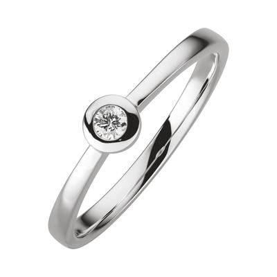 Orolino Ring 585/- Gold Brillant weiß 0,07ct. 058 (18,5) Damen Image
