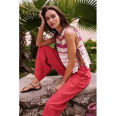 Demi Wide-Leg Trousers by free-est at Free People in High Risk Red, Size: Small