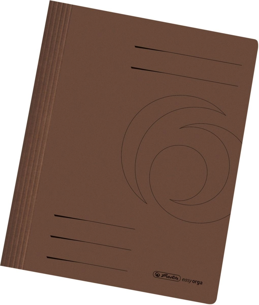 herlitz Schnellhefter Karton gefaltet braun intensiv Image