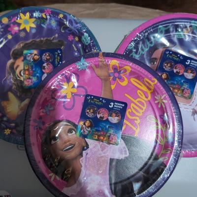 Disney Party Supplies | Disney Encanto Purple And Pink Disposable Tableware Party Plates | Color: Pink/Purple | Size: Os