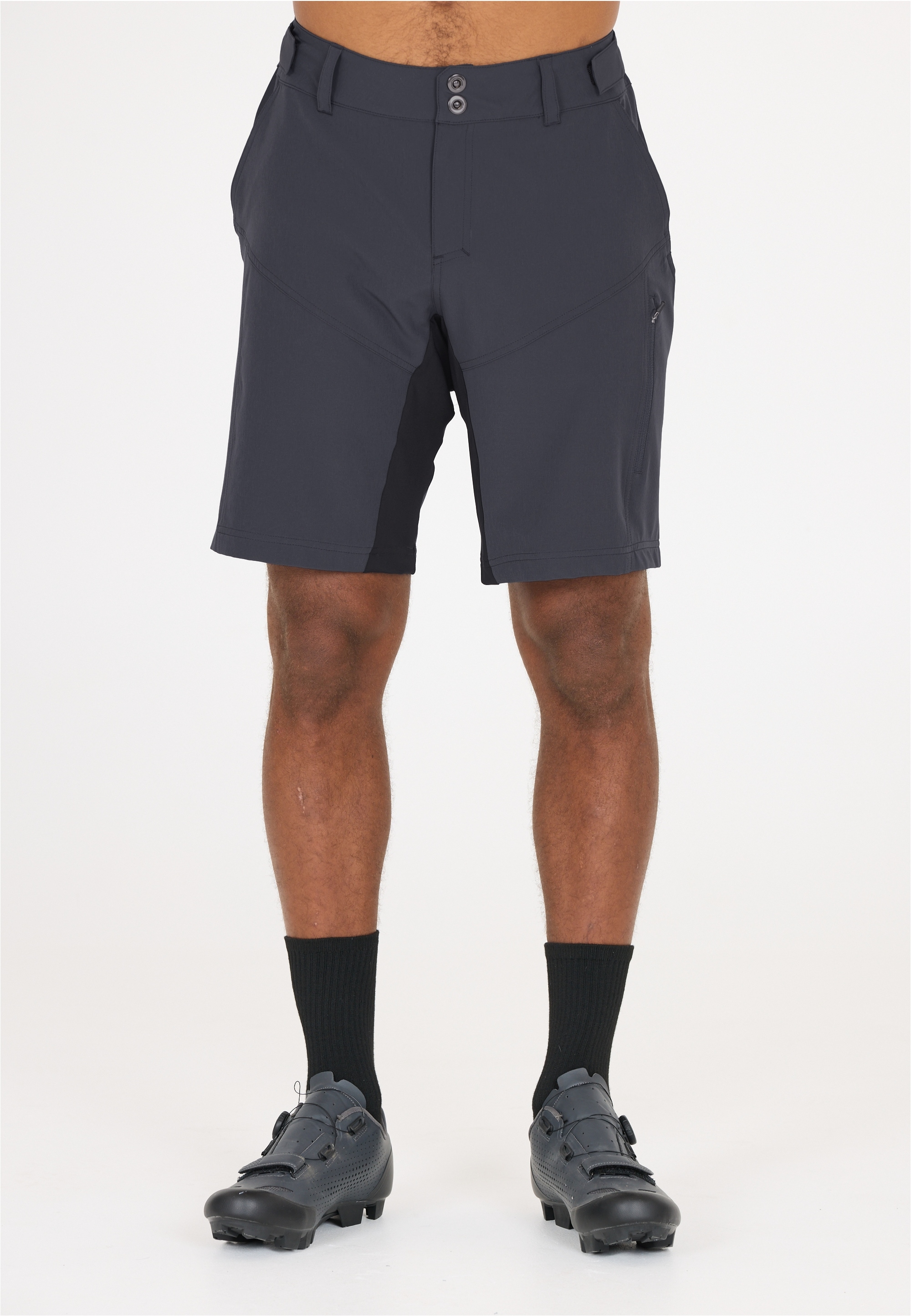 Radhose ENDURANCE "Benal", Herren, Gr. XXL, US-Größen, blau (dunkelblau, denim), 92% Polyester, 8% Elasthan, unifarben, kurz, Hosen, im praktischen 2-in-1-Design Image