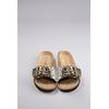 Pantolette ANISTON SHOES, Damen, Gr. 40, schwarz, gold, leo, Lederimitat, modisch, Schuhe, Strandschuh, Sommerschuh, Urlaubschuh, leo - NEUE KOLLEKTION