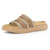 Pantolette GABOR, Damen, Gr. 44, gold (goldfarben, roségoldfarben), Textil, modisch, Schuhe, Plateau, Sommerschuh, Schlappen mit Best Fitting-Ausstattung, Topseller