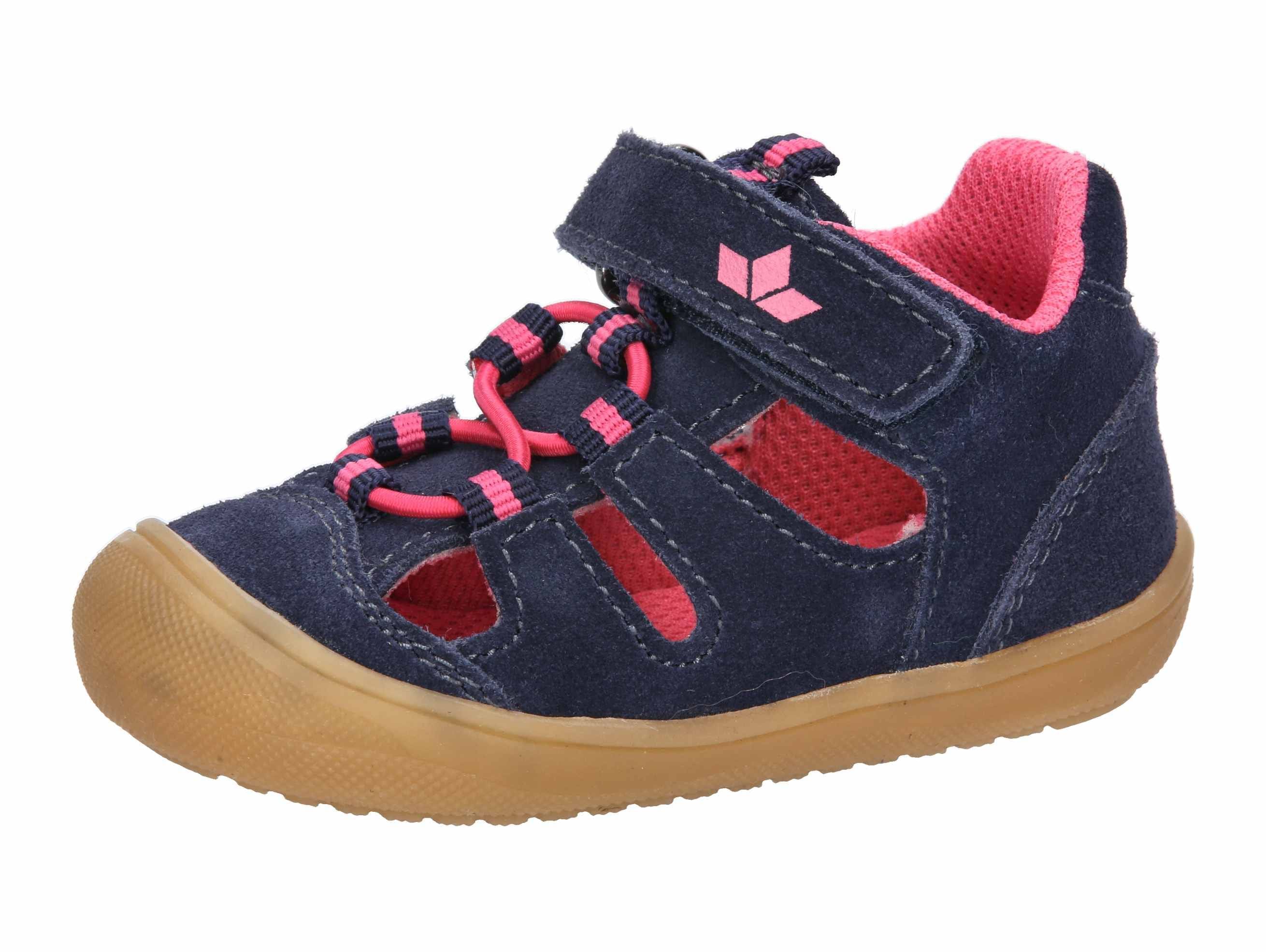 Lauflernschuh LICO "Lauflernschuh Gwen V", Baby, Gr. 21, blau, Veloursleder, Schuhe Lauflernschuh