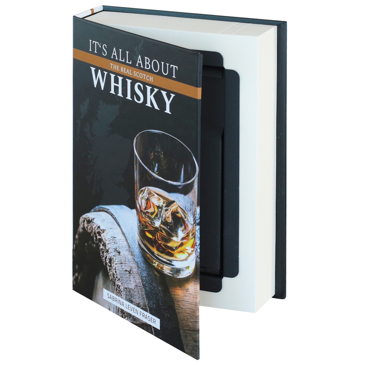 HMF 80701 Buchtresor Geldkassette , 18,7 x 13 x 4,2 cm, Whisky Image