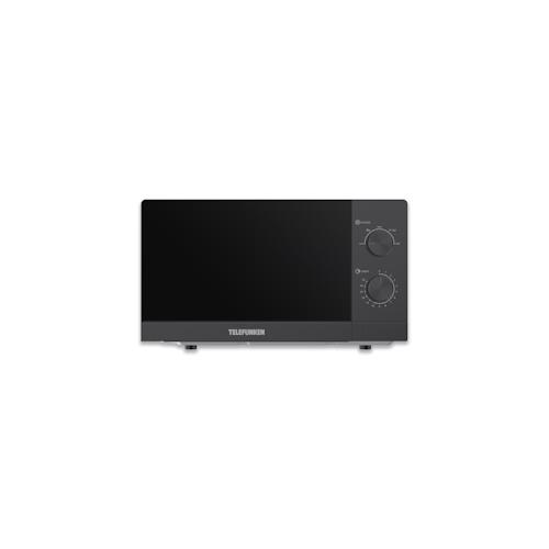 Telefunken Mikrowelle Solo | Mikrowellengerät klein mit 20 L Garraum | 700 W | 5 Leistungsstufen | schwarz | B-MW-20-G-B