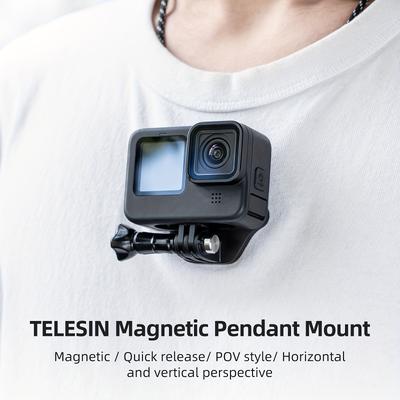 TEMU Telesin Magnetic Hanging Neck Chest Fixed Bracket Is Suitable For Dji /4 Sports Camera Chest Hanging -person Shooting Fishing Lure Neck Hanging Neck Fixed Chest Shooting