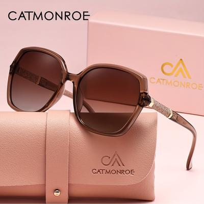 TEMU Women's Polarized Square, High-quality , Comfortable, Ideal For Outdoor Activities And Use, Perfect Gift In Pink Gift Box