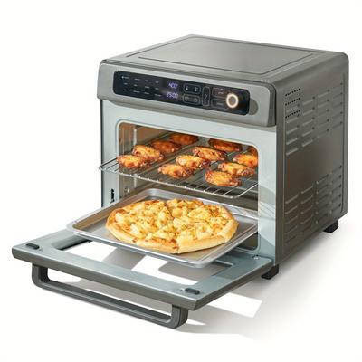 TEMU Vevor 12-in-1 Air Fryer Toaster Oven, 25l Convection Oven, 1700w Stainless Steel Countertop Combo With Grill, Pizza Pan, Gloves, 12 Slices , 12-inch Pizza, Home And Commercial Use