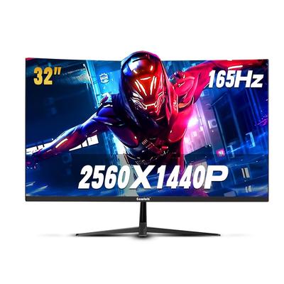 TEMU Gawfolk 32 Inch Pc Screen, 2k 165hz Gaming Monitor, 1800r 1ms, Freesync, 100% Srgb, Hdtv2.1 Displayport, Wall Mount Compatible 75 * 75mm Wall - Black Image
