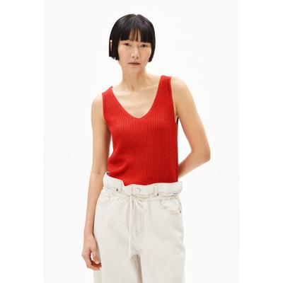 CAARO LINO - Frauen Slim Fit Stricktop - rot (Größe: M) Image