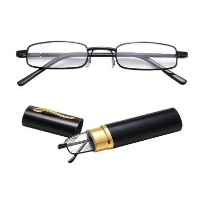 Lntyq Mini-Faltbare Lesebrille, Mini-Lesebrille mit schmalem Metallfederscharnier, Unisex-Lesehilfe