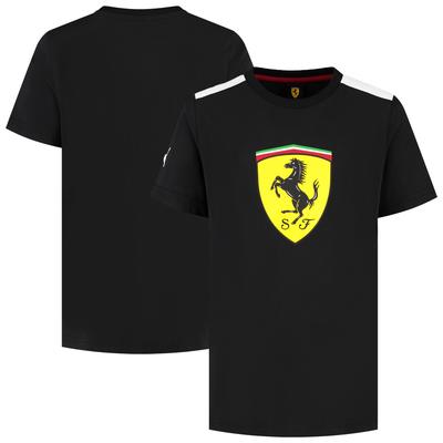 Scuderia Ferrari Puma Large Shield T-Shirt – Schwarz – Kinder Image