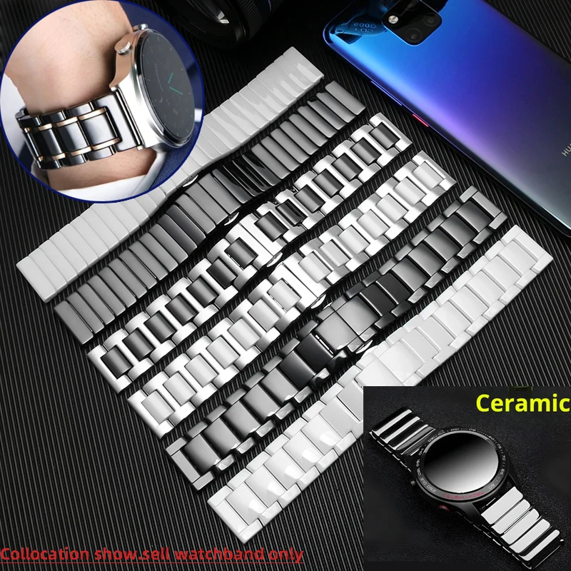 Gt5 gt5pro 41/46 Mode Keramik Stahl Armband Für Huawei Smart band Gt5 Pro Gt4 Gt3/pro Gt2 armband Gt Männer Frauen Uhr Strap Image