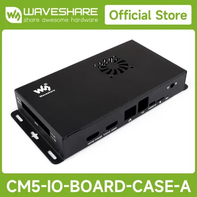 Waveshare-Metallgehäuse für das offizielle Raspberry Pi Compute Module 5, IO-Board, wird mit Lüfter Image