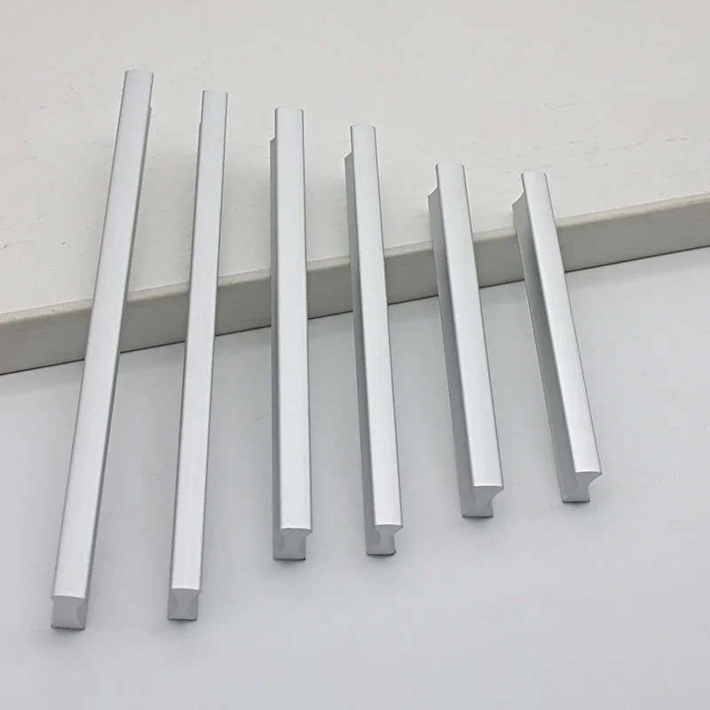 2pcs 32-128mm Aluminium legierung Schrank griff Kleider schrank Türgriff Schubladen knöpfe Schrank zieht Möbel griff Hardware vielseitig Image