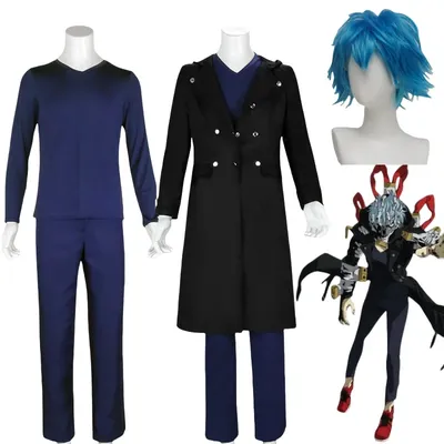 Shigaraki Tomura Cosplay Kostüm Perücke Anime Halloween Party Anzug