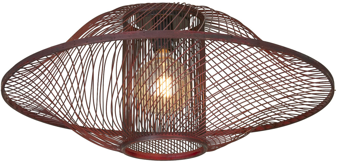 GOOD & MOJO Deckenleuchte "MAUI", rot (burgund), 1, Ø 70cm H: 32cm, Leuchten Image