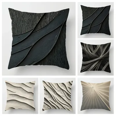 Abstrakter geometrischer Kissenbezug im nordischen Stil, 50 x 50 cm, lichtbeständiger, Image
