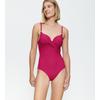 Badeanzug TRIUMPH "Summer Twist OWP", Damen, Gr. 46, Cup C, lila (berry), Microfaser, Obermaterial: 77% Polyamid, 23% Elasthan, elegant, Badeanzüge, Eleganz und Komfort