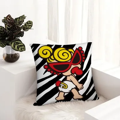 Japan Fashion Hysteric Mini Kissenbezug Plüschstoff Weicher Kissenbezug Doppelseitiger Druck Sofakissenbezug Wurfkissen Image