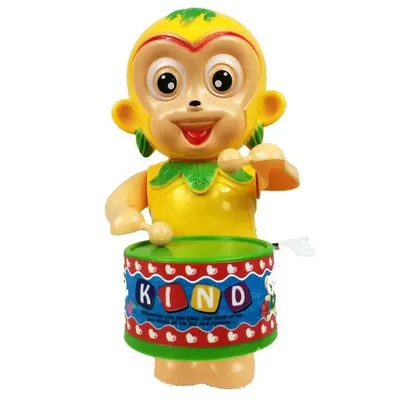 Trommeln Trommeln Affe Sun Wukong Kette Wind-up Spielzeug Uhrwerk Auf Die Unisex Tier Pull Zurück Image