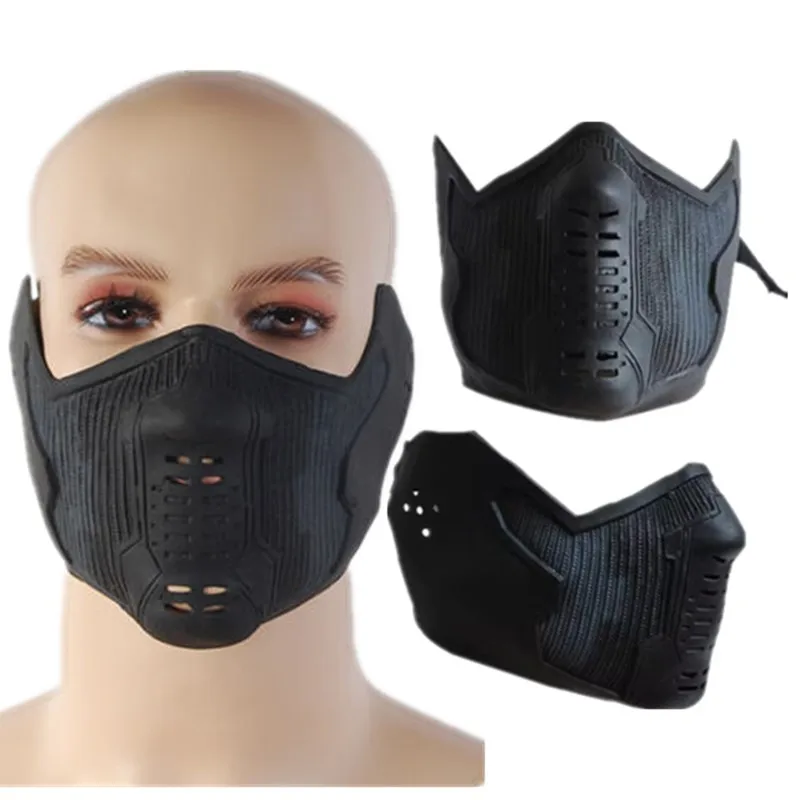 Bucky Cosplay Barnes Maske Erwachsene Männer Winter Fantasy Soldat Latex Masken Maskerade Halloween Party Kostüm Zubehör Requisiten Image