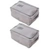2er-Pack tragbare Schuhaufbewahrungsbeutel, wasserdichte Reise-Organizer für Schuhe, Größe 30 x 21 x
