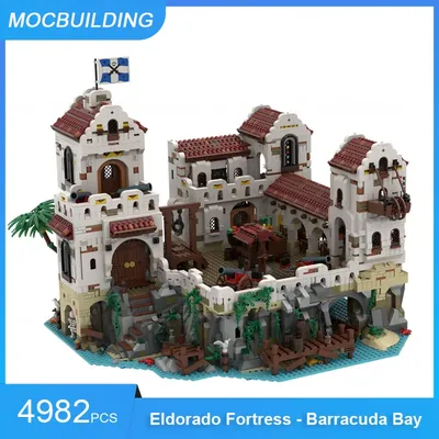 MOC Bausteine Eldorado Fortress - Barracuda Bay Modell DIY Montieren Steine Pädagogisches Display Sammeln Spielzeug Geschenke 4982PCS Image