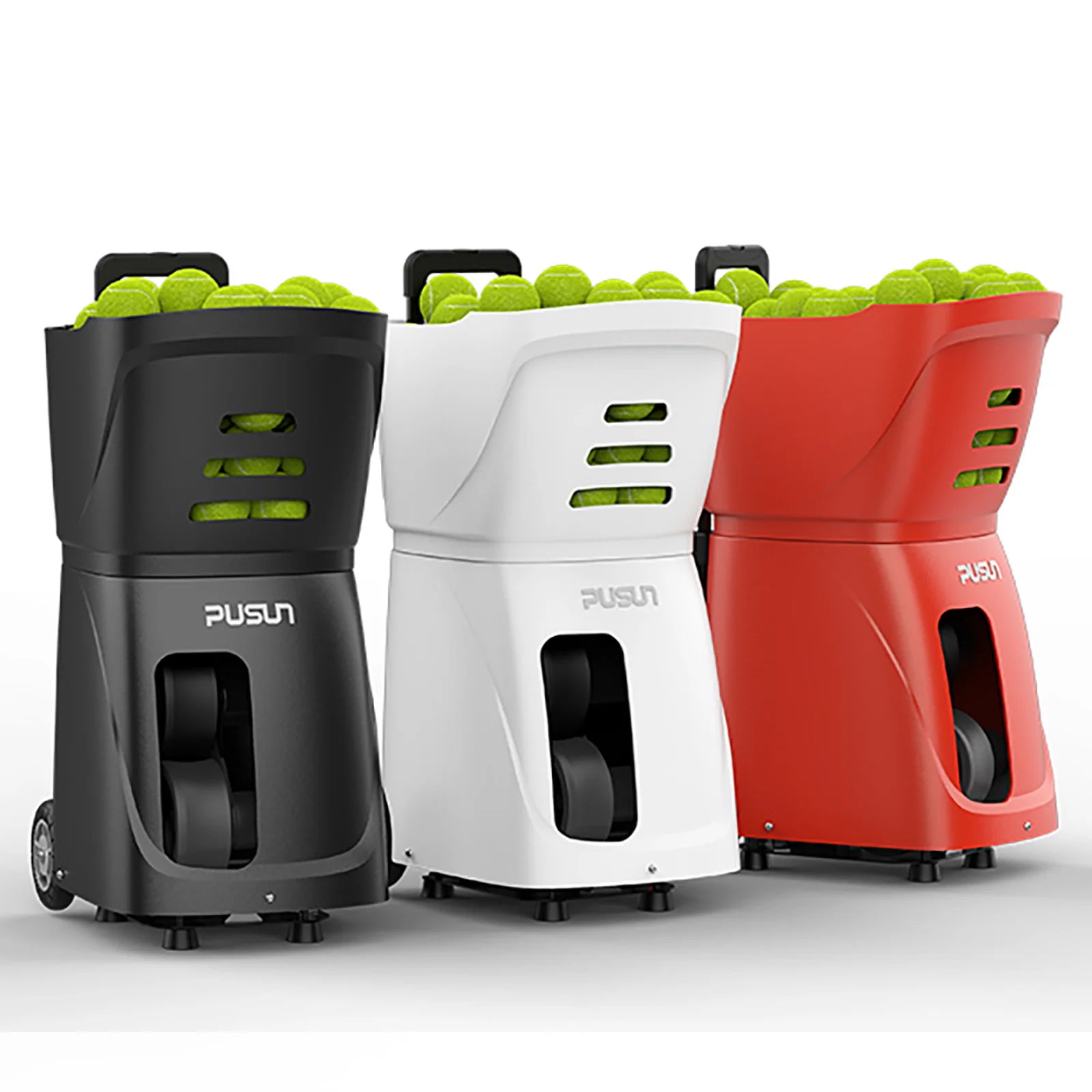 Tennisballmaschine, PUSUN PT-Smart Tennisballwerfer für alle Tennisspieler, 100 + Ballkapazität, 4–6 Stunden Arbeitszeit Image