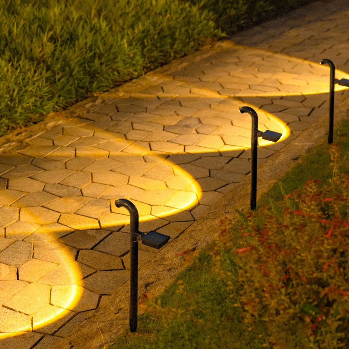 LED Solar Lichter Im Freien Wasserdichte Landschaft Weg Dekoration Solar Lampe Garten Rasen Zaun Straßen Beleuchtung Strahler