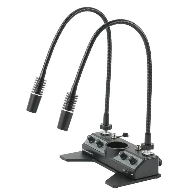 32mm 25mm 4 IN 1 LED Video Stereo Mikroskop Kamera Illuminator Spot Licht Dual LED Schwanenhals + 60 LED Ring Licht + Basis Licht Image