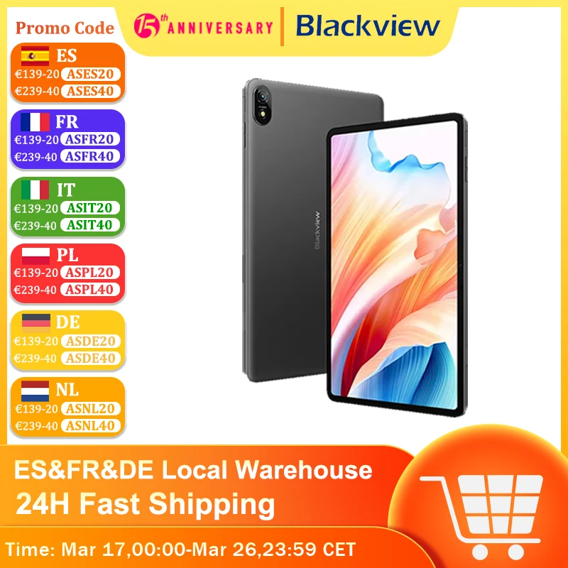 Black view Tab 18 ,12GB 256GB, 12-Zoll-Tablet-PC, 8800mAh,Helio G99, 2,4 k FHD-Display, globale Tablet-Version Image