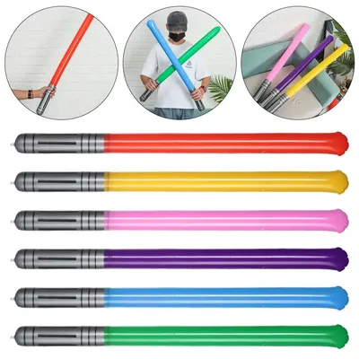 6Pcs Aufblasbare Cosplay Licht Säbel Aufblasbare Schwert Spielzeug Jungen für Stern Fans Kinder Krieg Spiel Geburtstage Party Requisiten