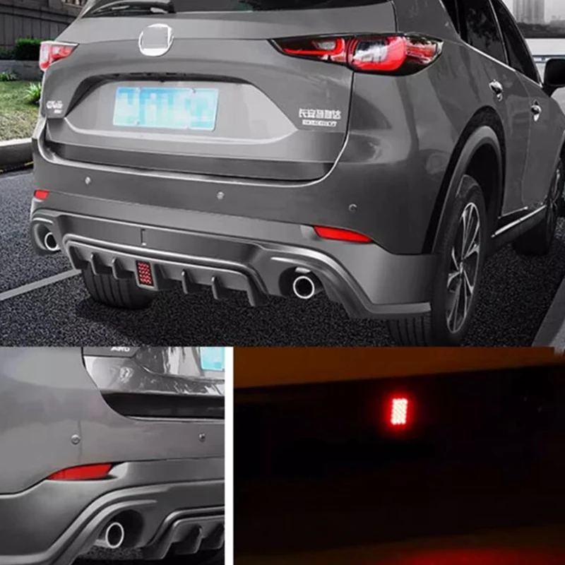 1PCS, Für Mazda CX-5/2022 2023 2024 Jahr ABS Hinten Lip Diffusor Splitter Zubehör Auto Spoiler Körper kit CX5 Image