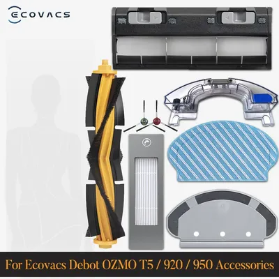 Für Ecovacs Deebot OZMO T5/920/950 Zubehör Hauptseitenbürste Wassertank Lenkrad Filter Mopp Image