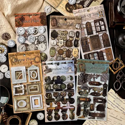 2 stücke/1lot kawaii Sammelalbum Aufkleber Museum des alten Kupfer journals Scrap booking Planer dekorative Handwerk Briefpapier Aufkleber Image