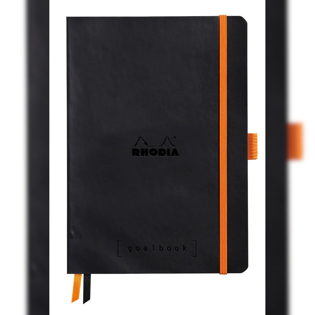 Rhodiarama Goalbook A5 mit flexiblem Einband, 120 Blatt elfenbein 90g, Dot/punktkariert - Schwarz 117742C